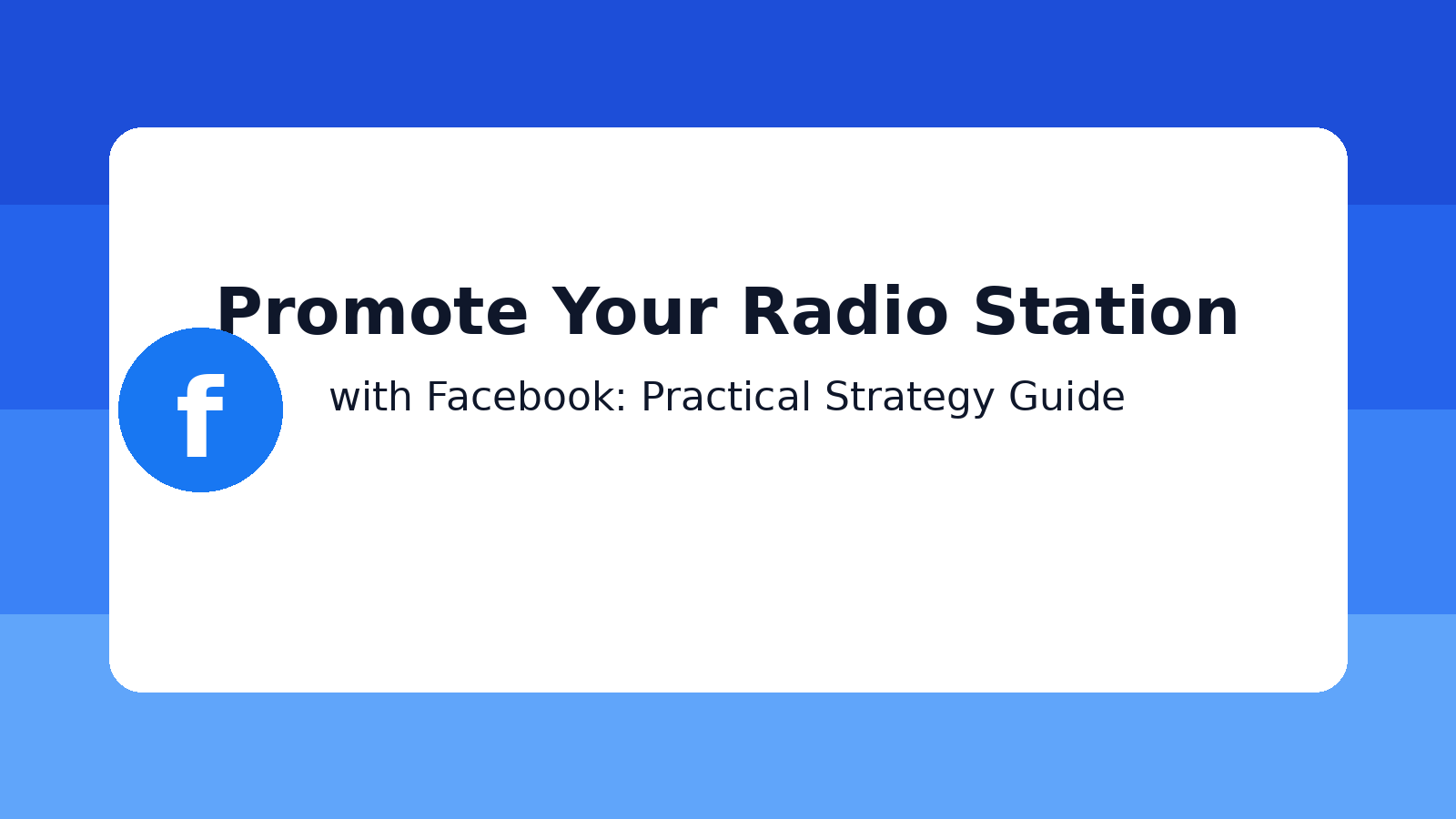 Using Facebook to Promote Your Internet Radio Stream 1
