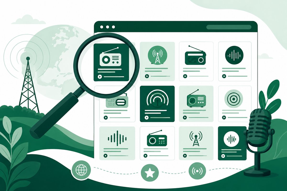 Browsing internet radio station directories to get a station listed