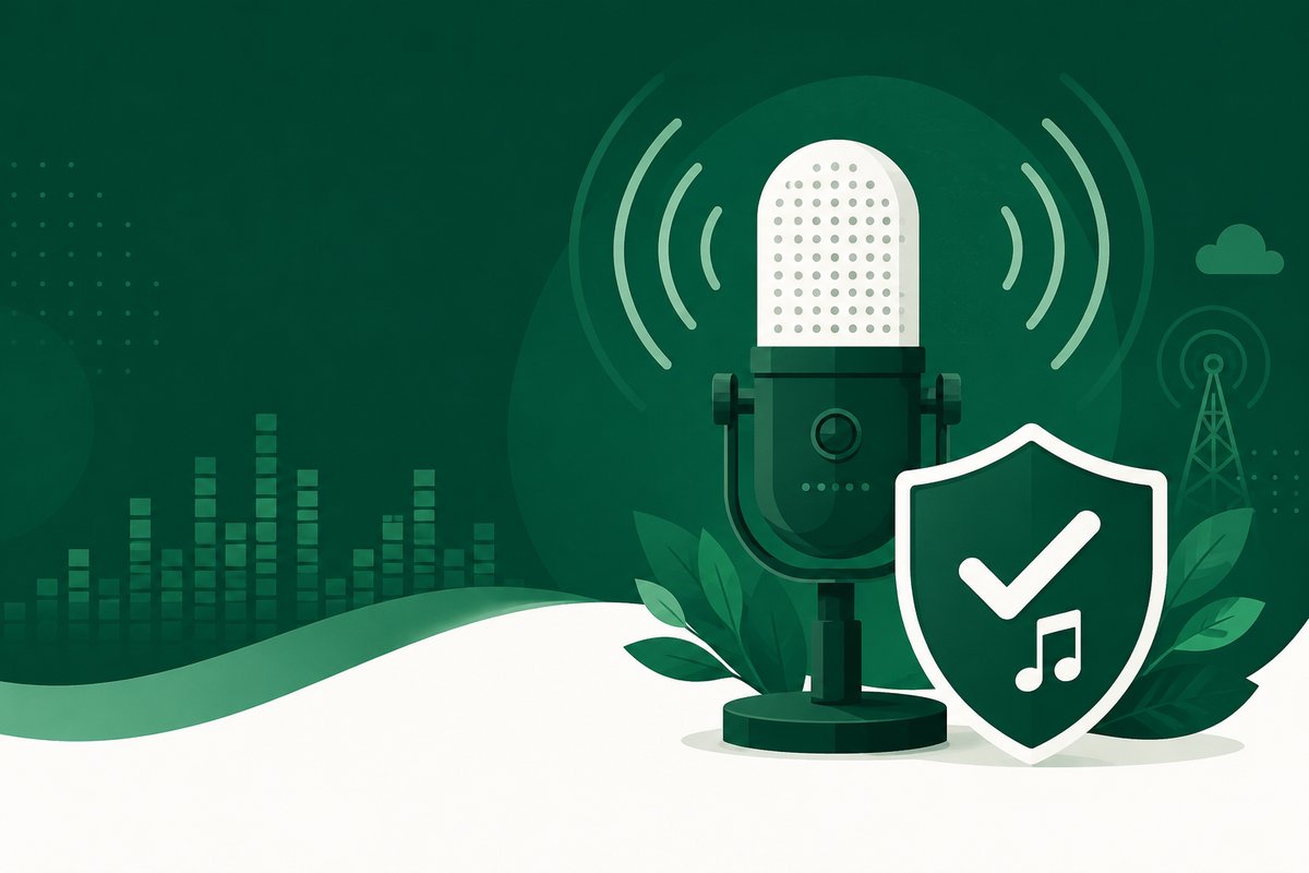 Internet radio stream licensing and music compliance illustration
